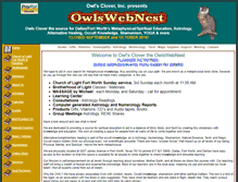 Tablet Screenshot of owlswebnest.com